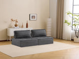 The dark gray linen wooden frame sofa can be freely spliced, meeting various needs such as in small W3612P395723