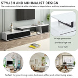 U-Can Modern, Minimalist Rectangle Extendable TV Stand, TV Cabinet with 2 Drawers and 1 Cabinet for WF311369AAK