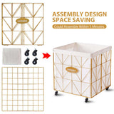 Laundry Baskets,Collapsible Laundry Basket with Wheels,Removable Lined for Easy Cleaning Storage 85833286