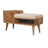 Artisan Furniture Solid Wood Boucle Carved Telephone Table B182P280795