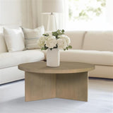 Sadie Round Coffee Table Reclaimed Greige B035P341174