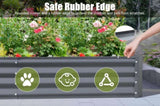 8x4x1 ft Galvanized Raised Garden Bed, Outdoor Planter Garden Boxes Large Metal Planter Box for W1859P197953