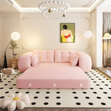 Human Dog Bed, Lazy Sofa Couch, 78.7" Multi-Functional Foldable Sofa Bed, 3-in-1 Teddy Fabric W1885P306886