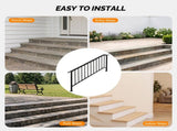 Handrails for Outdoor Steps Fits 5 to 6 Steps 48221729