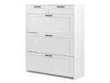 3 drawers, 2 lifters, top panel, shoe cabinet, particleboard, 80*25*120cm, white 77015694
