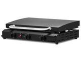 3-Burner Flat Top Gas Griddle Cooking Station with Ceramic Coated Cast Iron Pan, 96035868