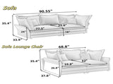 90.55" Modern Comfy Upholstered Sofa Cloud Couch, Deep Seat Couches with Multiple Large Soft W1885P246363