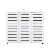 Shoe Cabinet, 4-Tier Shoe Storage Cabinet with Adjustable Shelves, Wooden Shoe Rack Organizer with W331P242459
