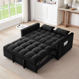 55.1-inch 3-in-1 convertible sofa bed, modern velvet double sofa Futon sofa bed with adjustable W2564P171333