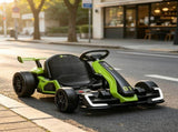 Green 24V Kids Go Kart 7.5 MPH with Slow Start, Adjustable Seat for Lawn Play 12561171