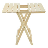 Folding Square Table Patio Outdoor solid wood Table for Backyard, Balcony, Portable Design 94342965