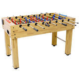 ZNTS 54-Inch Hurricane Foosball Table for Family Game Rooms with Light Cherry Finish, Analog Scoring and 20056941