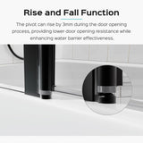 43 in. W * 58 in. H Frameless Folding Shower Doors for Bathtub, 1/4" Thick SGCC Tempered Glass W1552P173134