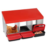 ZNTS 3 Compartment Roll Out Nesting Box with Plastic Basket, Egg Nest Box Laying Box Hens 82562663