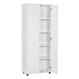 ZNTS Storage Cabinet with Two Doors for Bathroom, Office, Adjustable Shelf, MDF Board, White WF323346AAK