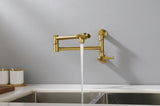 Wall mounted Filler Faucet, Modern Brass Filler Two-Attachment Wall Mount Folding Kitchen W2287P184459