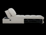 Single sofa bed without armrests, soft teddy fabric texture, skin-friendly, built-in USB charging W2941P393993