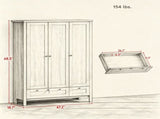 Hall TreeChester Dresser/Storage Cabinets/Lockers/rolling wardrobe 51048802