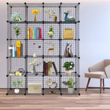 ZNTS 20-Cube Organizer Cube Storage Storage Shelves Wire Cube Storage Origami Shelves Metal Grid 30244313