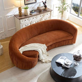 92.13 Inch Modern Design Curved Shaped Sofa Couch for Living Room,Upholstered Fabric 4-Seat Sofa No W2582P231486