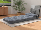 Convertible Corduroy Lounge Chair with Tufted Design, Full Foam Support, Fold-Out Sleeper & 60316338
