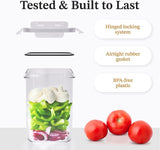 24 Pack Airtight Food Storage Container Set Clear Plastic Kitchen and Pantry Organization Canisters 23164041