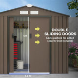 Steel Storage Shed Garden Tool house 7' x 4' White-AS 84765017