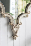 30" x 23.5" Artistic White Diamond Scrollwork Mirror, Home Accent Mirror for Living Room, Entryway, W2078124361