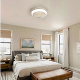 15 Inch RGB Dimmable Led Enclosed Ceiling Fan with Light Modern Bladeless 6 Speed Remote Control for W934P262269