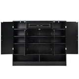 ON-TREND Sleek and Modern Shoe Cabinet Adjustable Shelves, Minimalist Shoe Storage Organizer WF304415AAB
