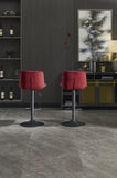 Chrome Footrest and Base Swivel Height Adjustable Mechanical Lifting Velvet Blackening Leg Simple W1249P253969