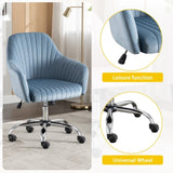 ZNTS Accent chair Modern home office leisure chair with adjustable velvet height and adjustable W1521108560