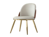 Dining Chairs Set of 2, Modern PU Leather Dining Gold Metal Legs for Living Kitchen Dining Room W2699P216823