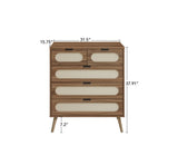 5 Drawer Cabinet, Accent Storage Cabinet, Suitable for Living Room, Bedroom, Dining Room, Study W688137513