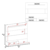 FM FURNITURE Irmo Wall-Mounted Entertainment Center with Shelves. White B128P283290