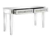 106*38*76cm Modern Mirror Two-Pump Computer Table Silver 76819438