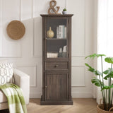 Tall Storage Cabinet, Freestanding Cabinet Glass Door and Shelves, Sideboard cabinet, Cabinet W2275P206603