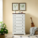 Modern 6 Drawer Dresser, Dressers for Bedroom, Tall Chest of Drawers Closet Organizers & Storage W2275P149119