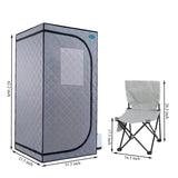 Portable Grey Mini Plus style Steam Sauna tentPersonal Home Spa, with Steam Generator, Remote W782124169