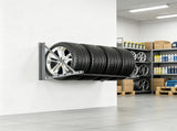300lbs Wall Mounted Folding Tire Rack, 32-48 Inch Adjustable, Heavy Duty for Garage, Workshop & 26993865