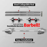 ZNTS Adjustable Dumbbell Set Home Gym Cast Iron Barbell Sets with Carry Box 110lbs Office Bedroom Workout 91287581