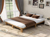 Queen Size Wood Platform Bed Frame,No Box Spring Needed,Strong Wood Slat Support, Easy Assembly 19292726