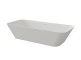 67 Inch Solid Surface Soaking Bathtub - Deep Soak Freestanding Tub T3785P353971