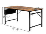 Rotten wood color SG016FD P2 particleboard iron pipe 120cm cut-off computer desk with non-woven 34836334