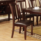 ZNTS Set of 2 Side Chairs Dark Espresso Finish Solid wood Kitchen Dining Room Furniture Padded B01182197