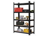 110 x 45 x 180cm 5 Tiers Powder Coated Storage Rack Black 78856835