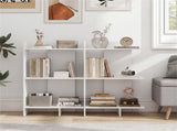 White 3-Tier Wooden Bookshelf, Engineered Board 66LBS Per Shelf Anti-Toppling Kit Included 65167441