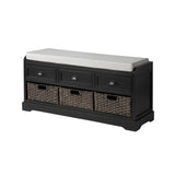 U_STYLE Homes Collection Wood Storage Bench with 3 Drawers and 3 Baskets WF323641AAB