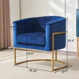 ZNTS Upholstered velvet chair Gold metal bracket, medieval living room office tea room lounge chair with W2113P228848