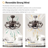 Best sells Modern Enclosed Fan Indoor with Remote Control and Bladeless Rust Red Industrial W159268333